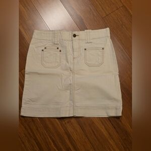 Old Navy Cream Mini Skirt